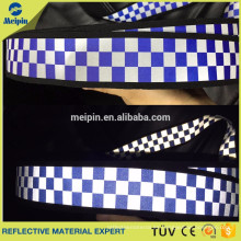 Cinta reflectante blanca azul policial